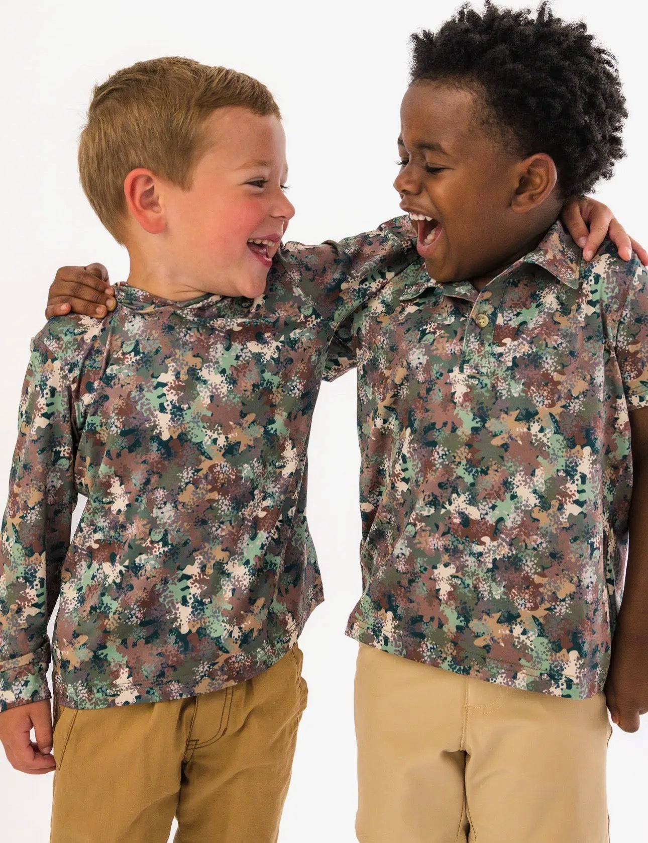 Boys Classic Camo Performance Hooded Shirt