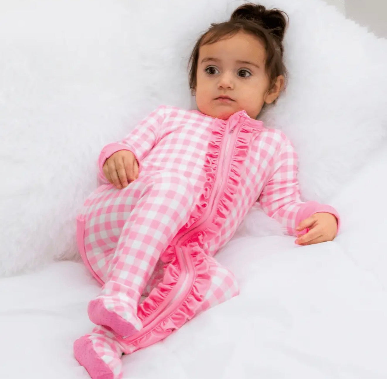 Infant & Newborn Girls Zippy - Pink Gingham