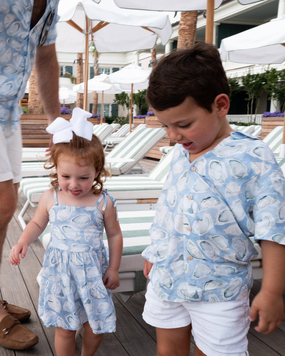 Boys Oyster Print Hawaiian Shirt