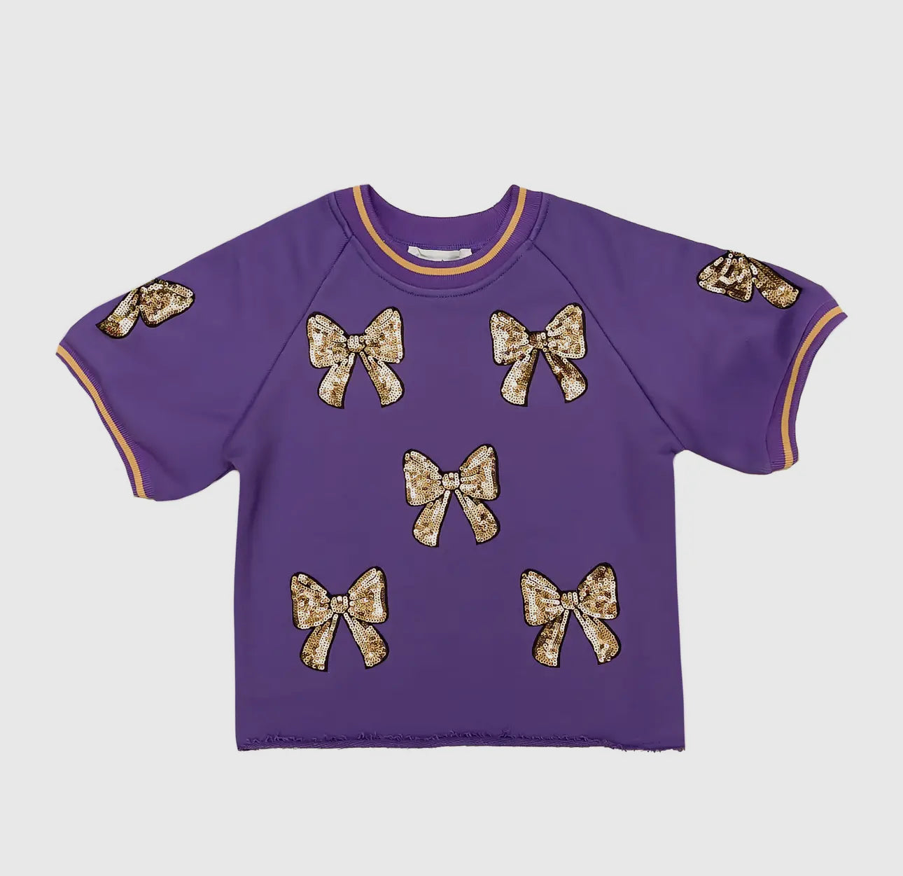 Purple and Gold Bows Top