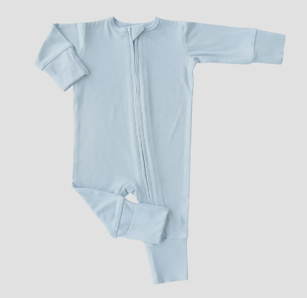 Bashful Blue Rib Convertible Romper