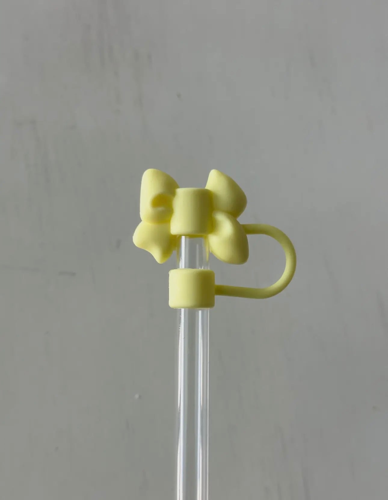 Straw Cover- Yellow Bow