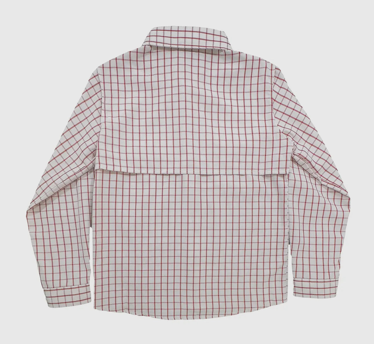 Flagler Boys Fishing Shirt - Red Plaid