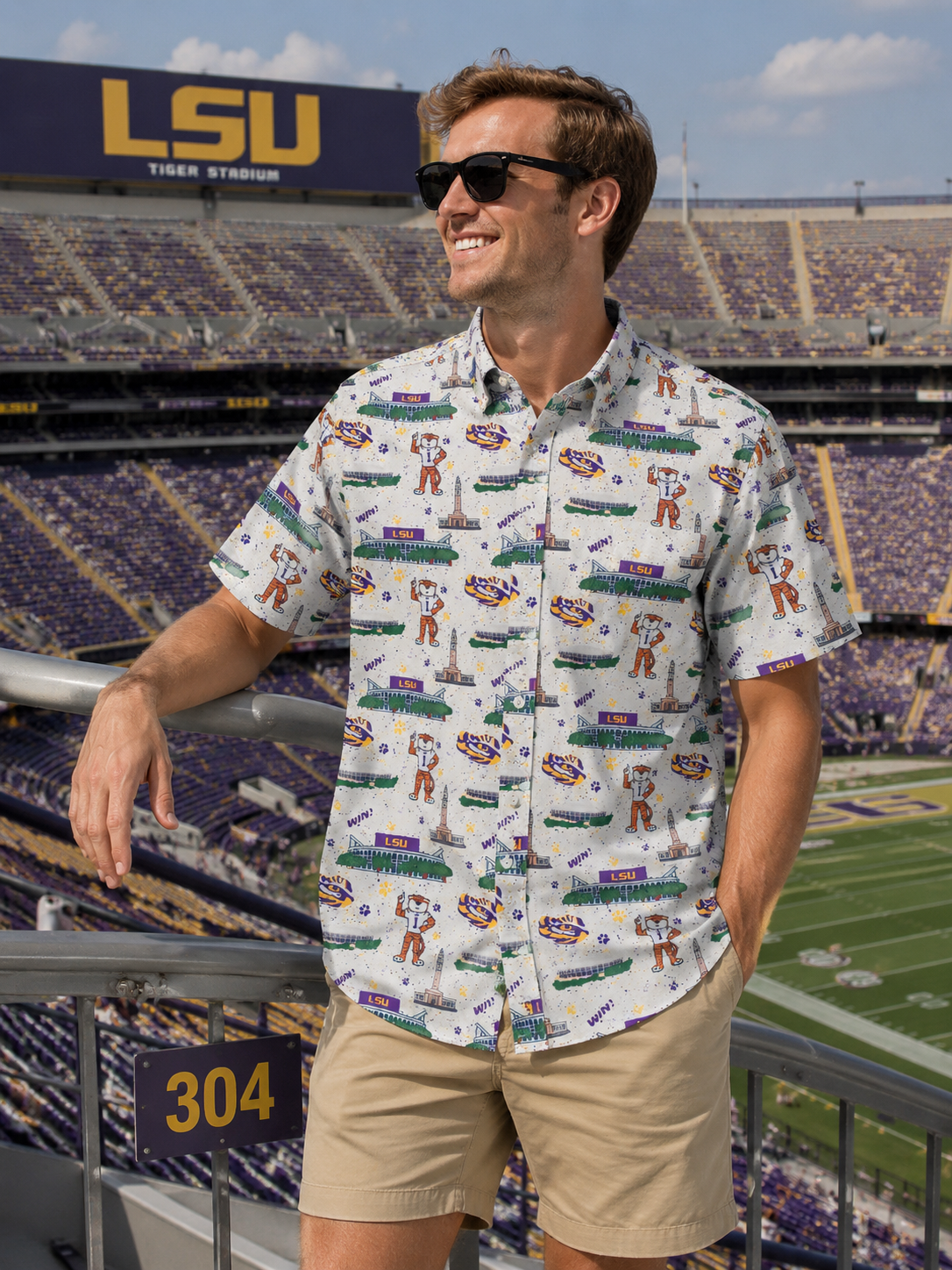 LSU Campus Button Down Shirt