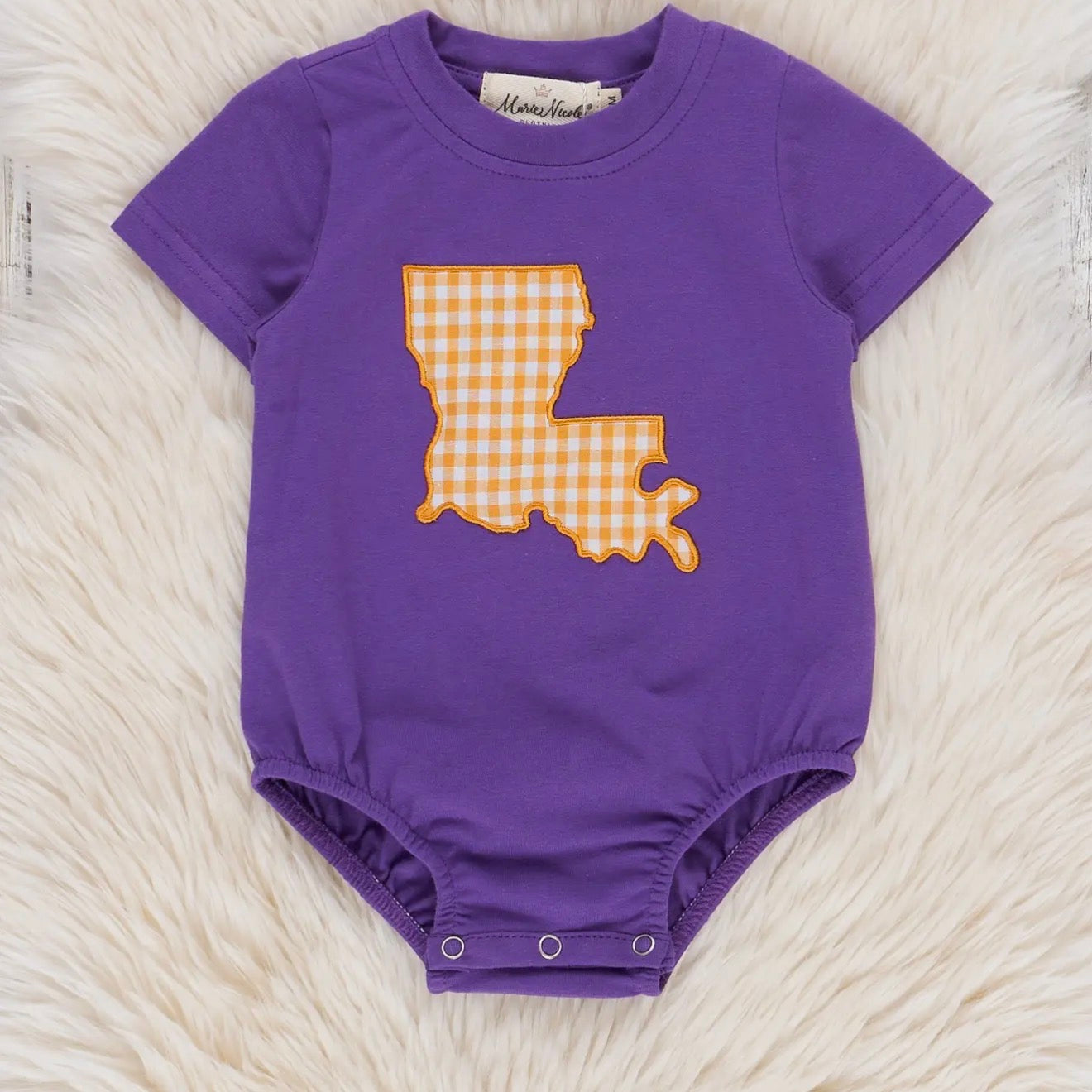 Louisiana Embroidered Gingham
Bubble Romper