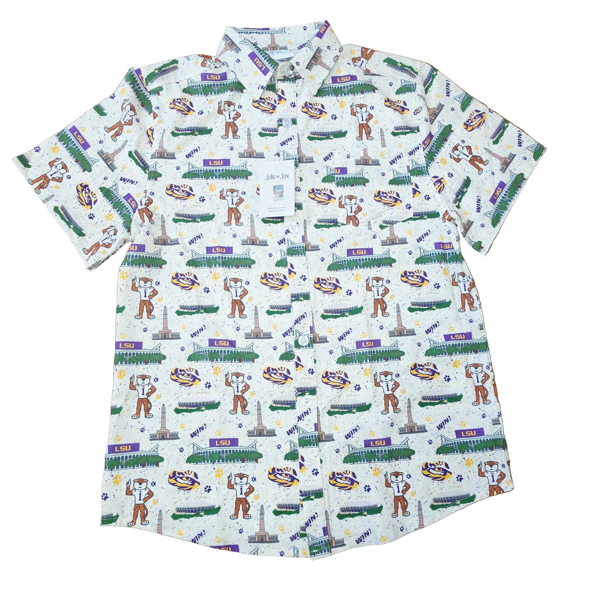 LSU Campus Button Down Shirt(officially licensed)
