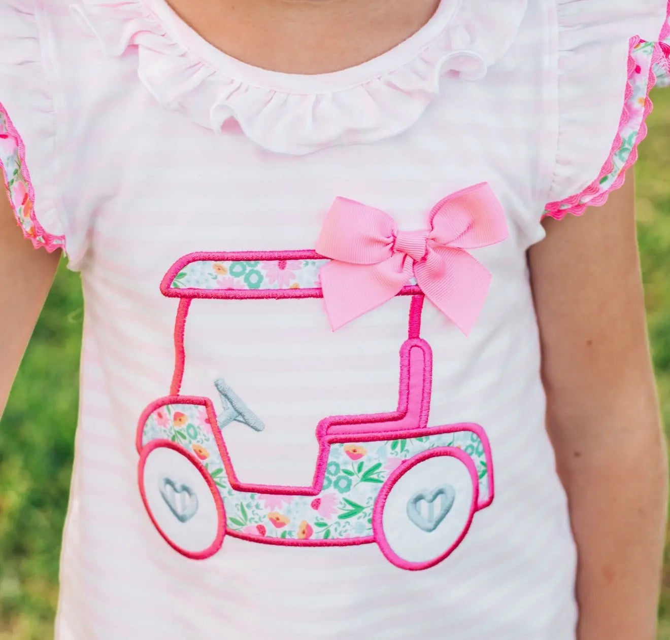 Floral Tee Time Girls Golf Short Set
