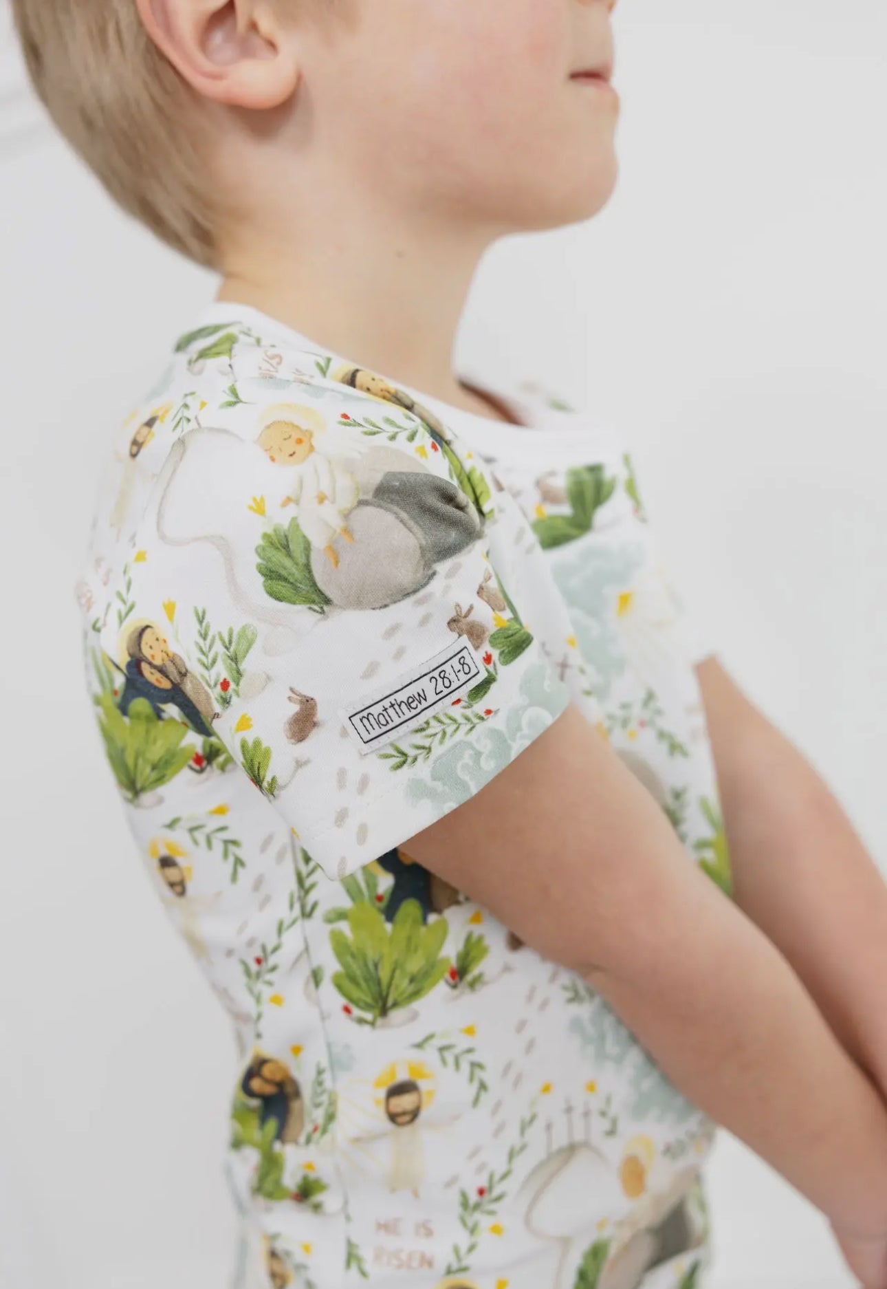 He Is Risen Pj Shorts Set Cotton