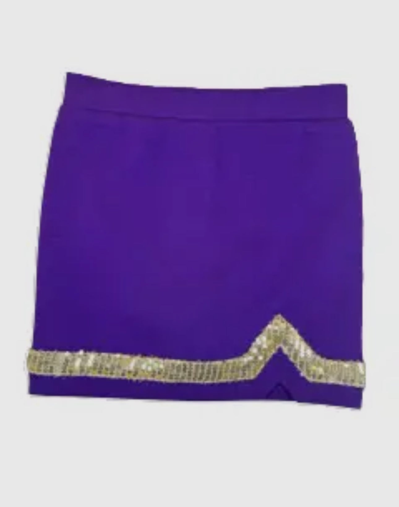 Toddler Purple and Gold Sequins Skirt