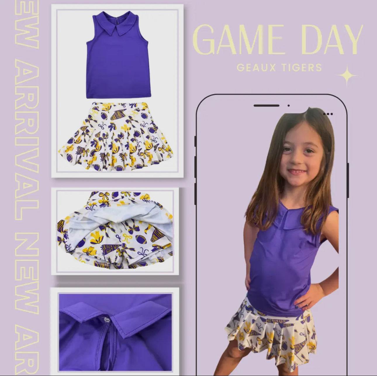 Kids Athletic Wear Game Day Two Piece Set
Lsu Tigers