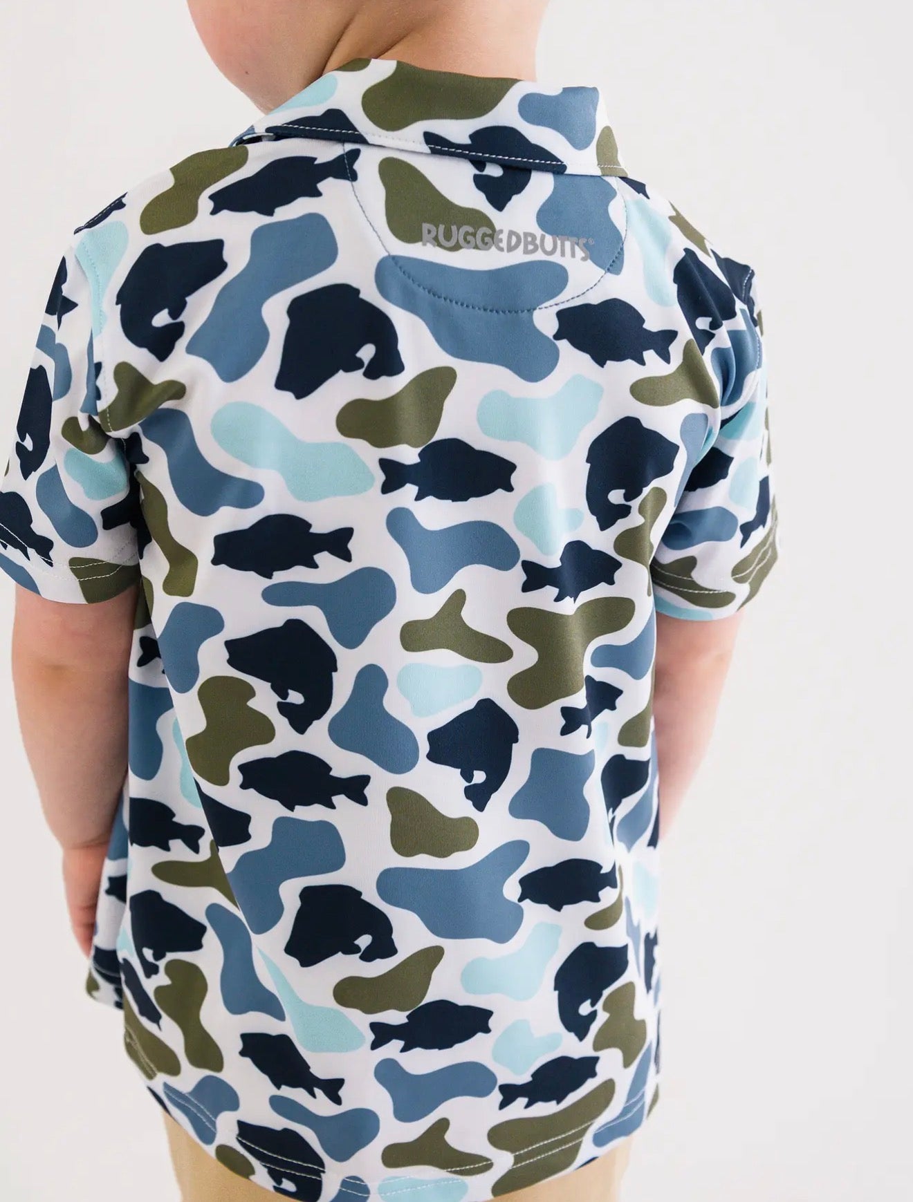 Boys Fish Camo Catch Knit Short Sleeve
Performance Polo