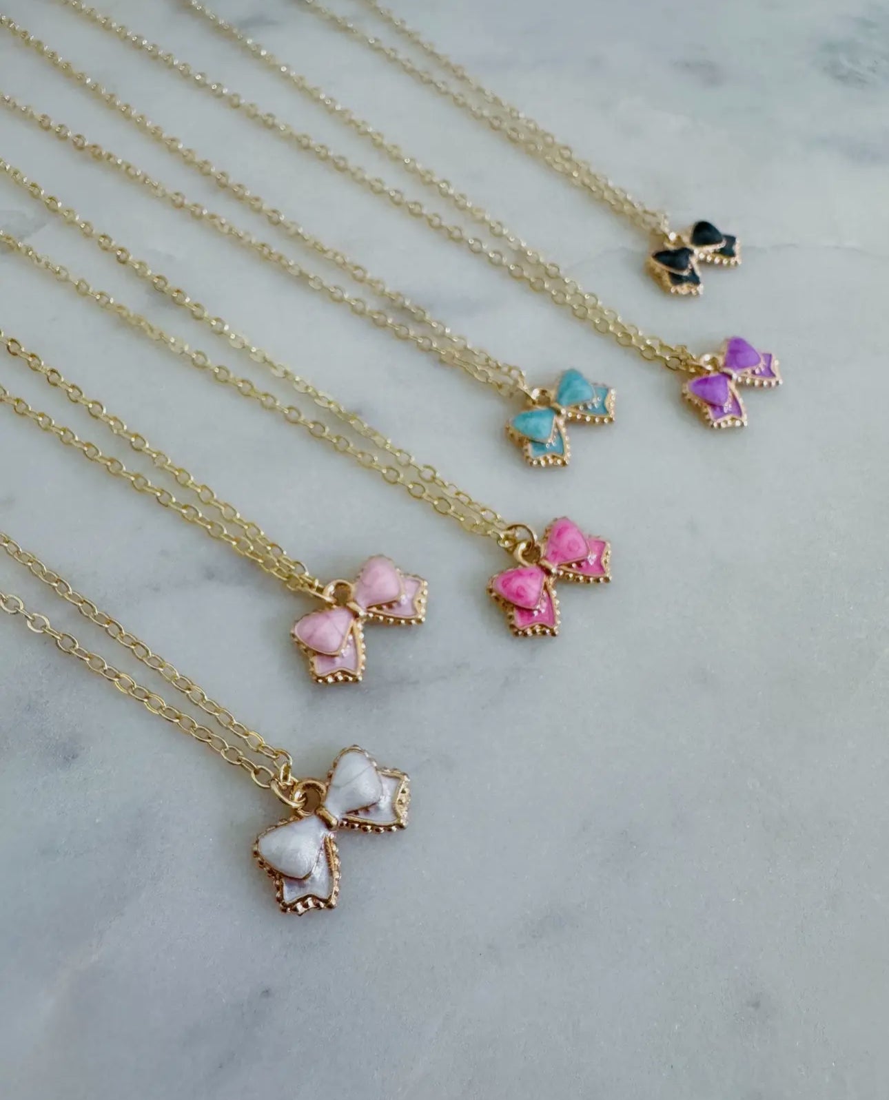 Dainty Bow Necklace, Easter Gift Idea, Kid Jewelry, Ribbon