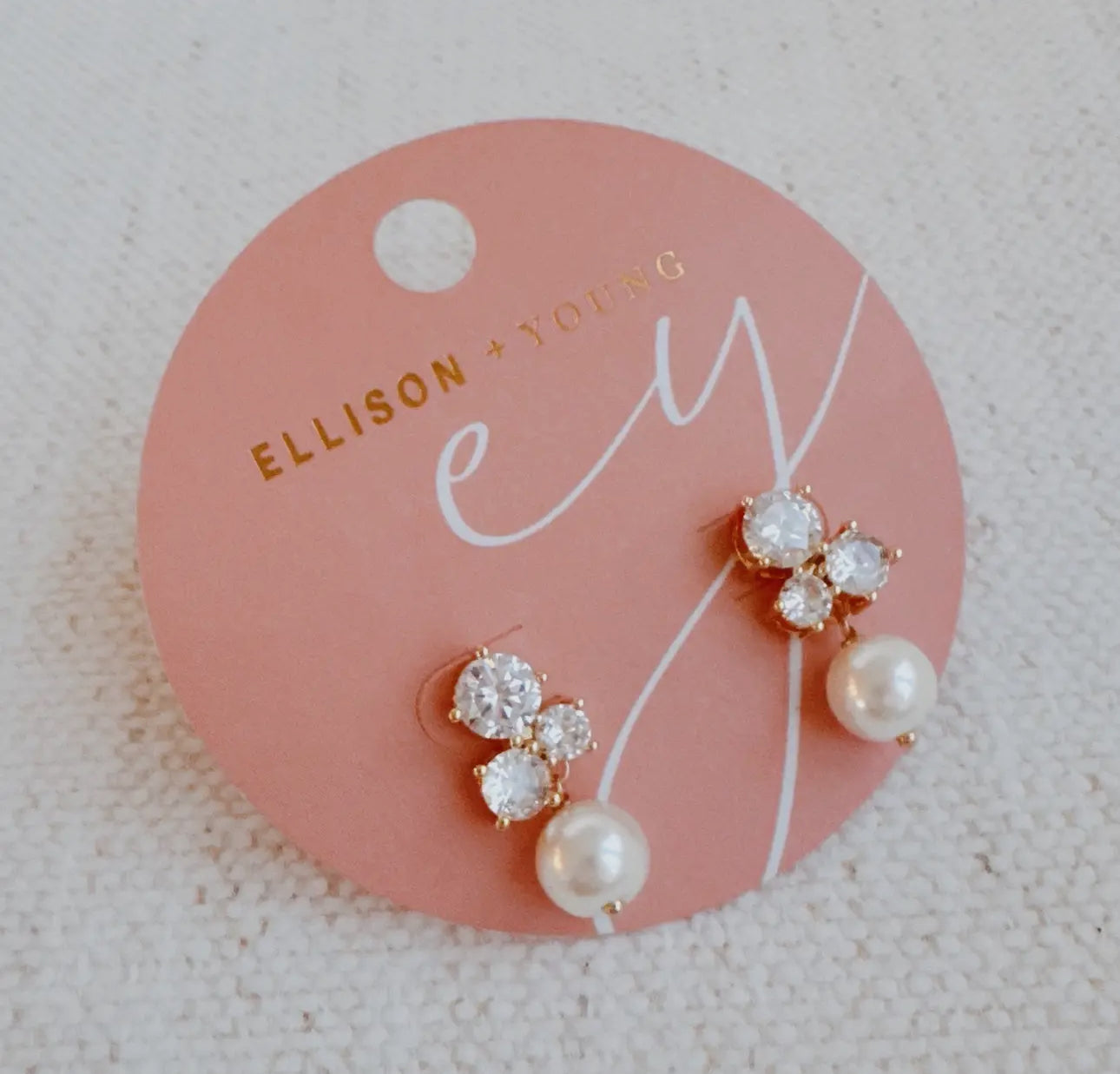 Golden Sparkle Pearl Drop Earrings