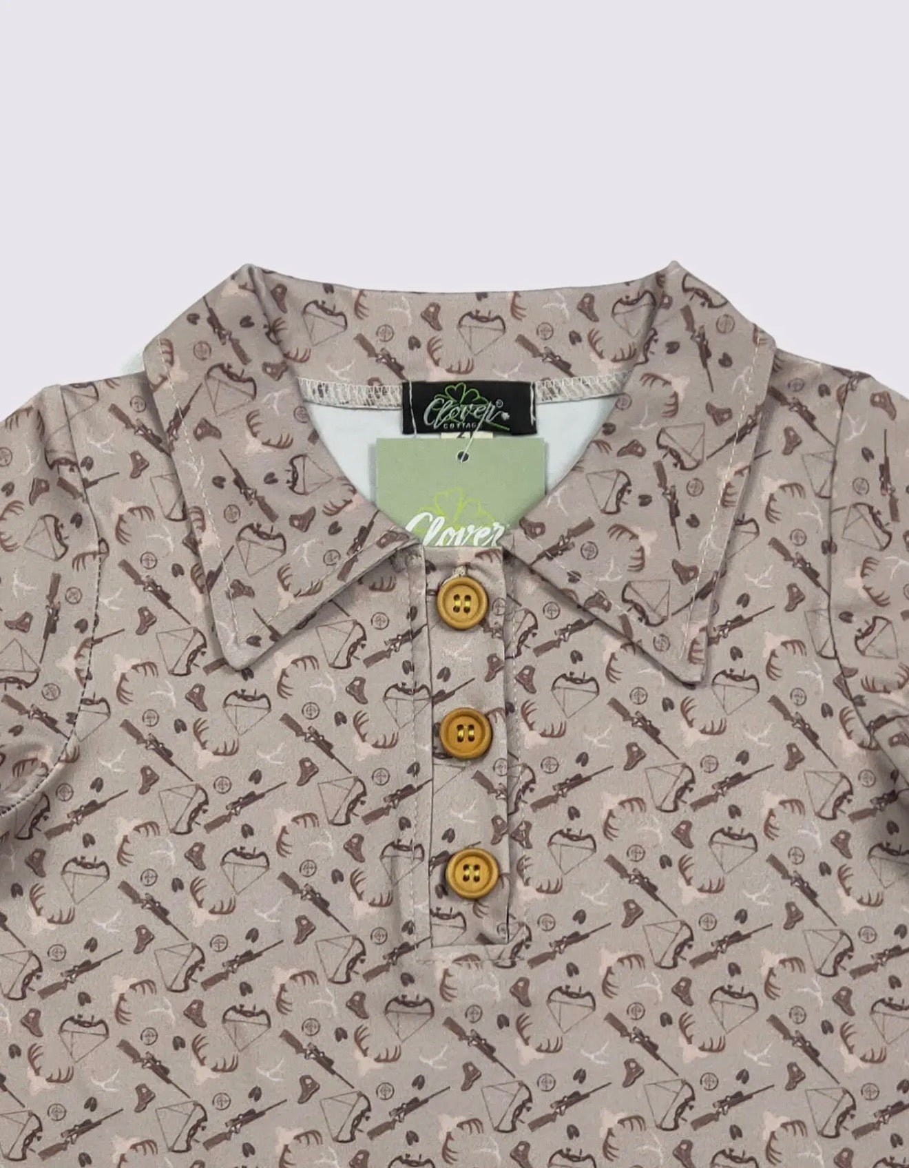 Deer Hunt Boy Collar Shirt