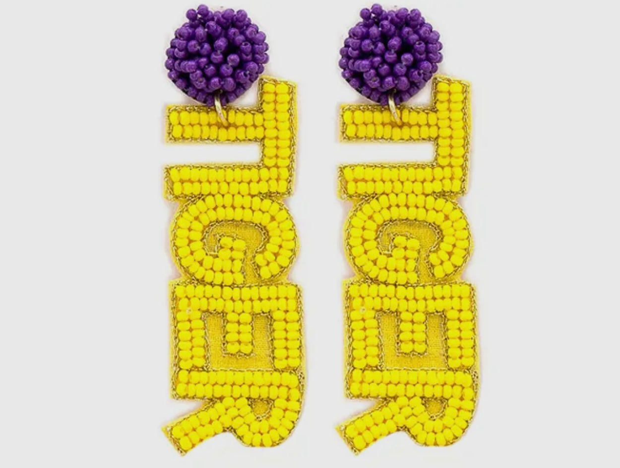 Yellow “Tiger”- Earrings