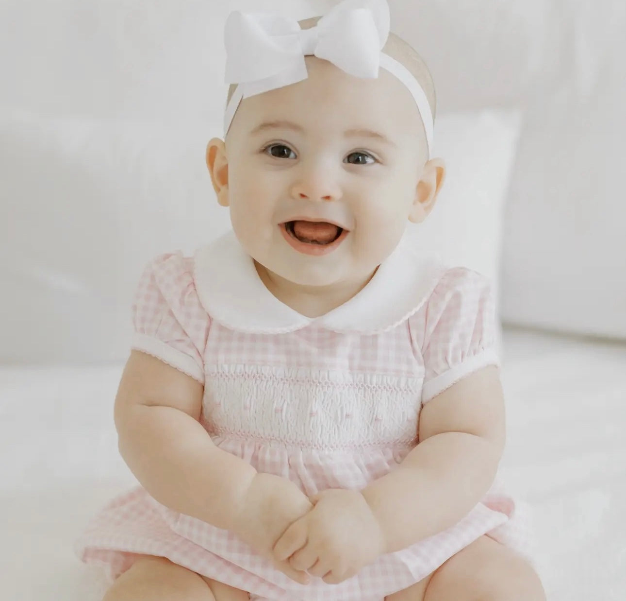 Mini Checks Smocked Collared S/S Girl
Bubble - Pink