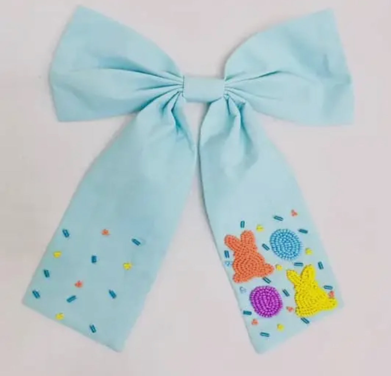 Easter “Peeps” Beaded Alligator Clip- Hair Bow