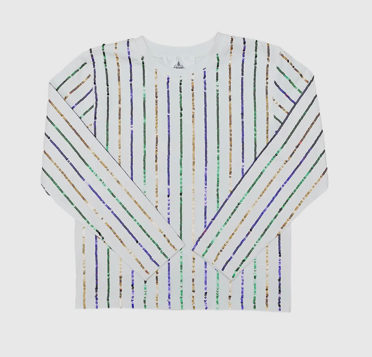 Mardi Gras Sriped Long Sleeve- Girls