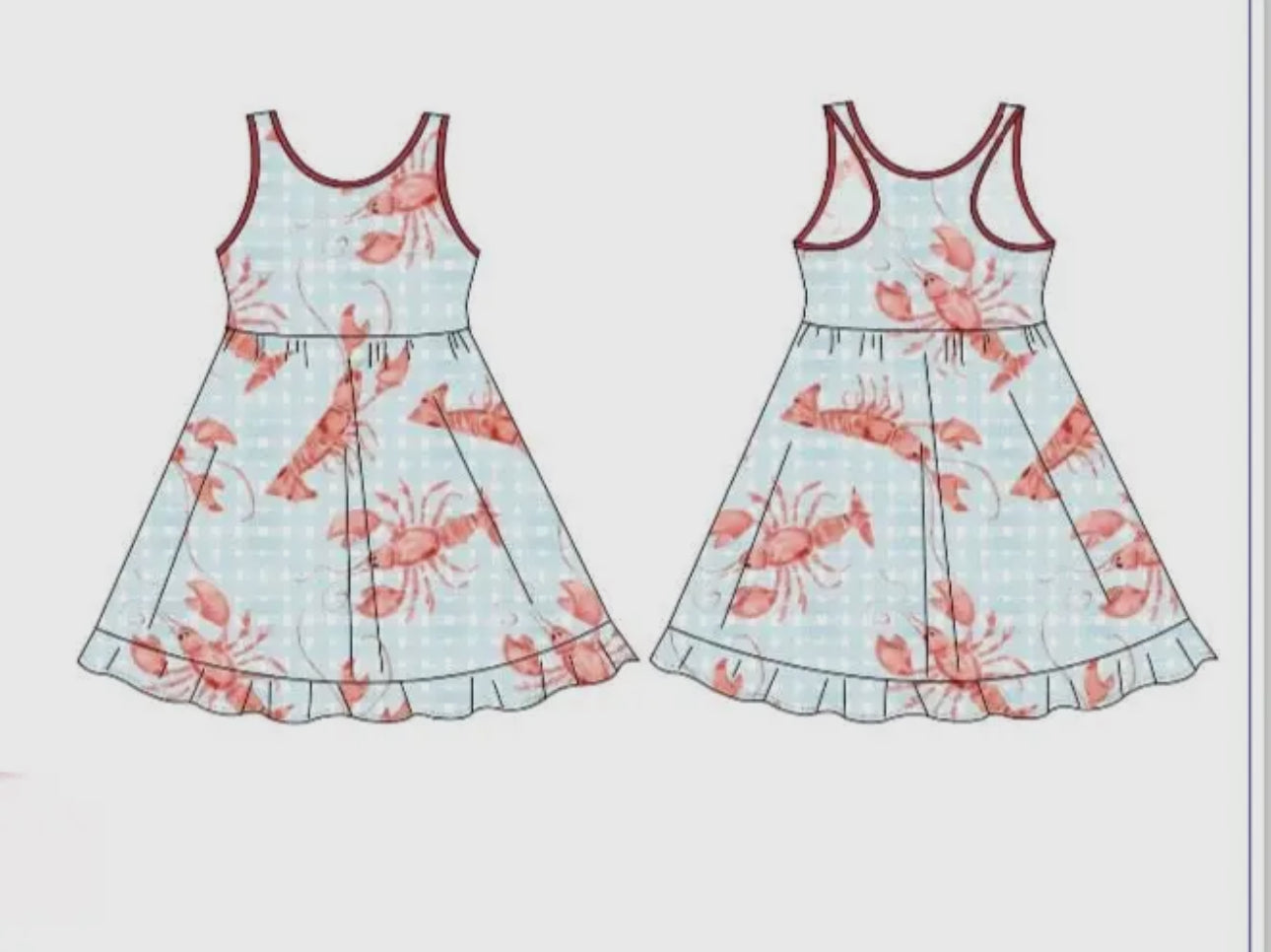 Crawfish Razorback Twirl Dress