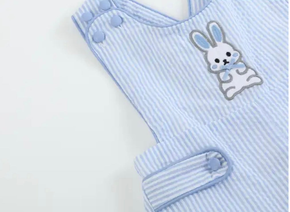 Easter “Bunny” Shortalls- Blue