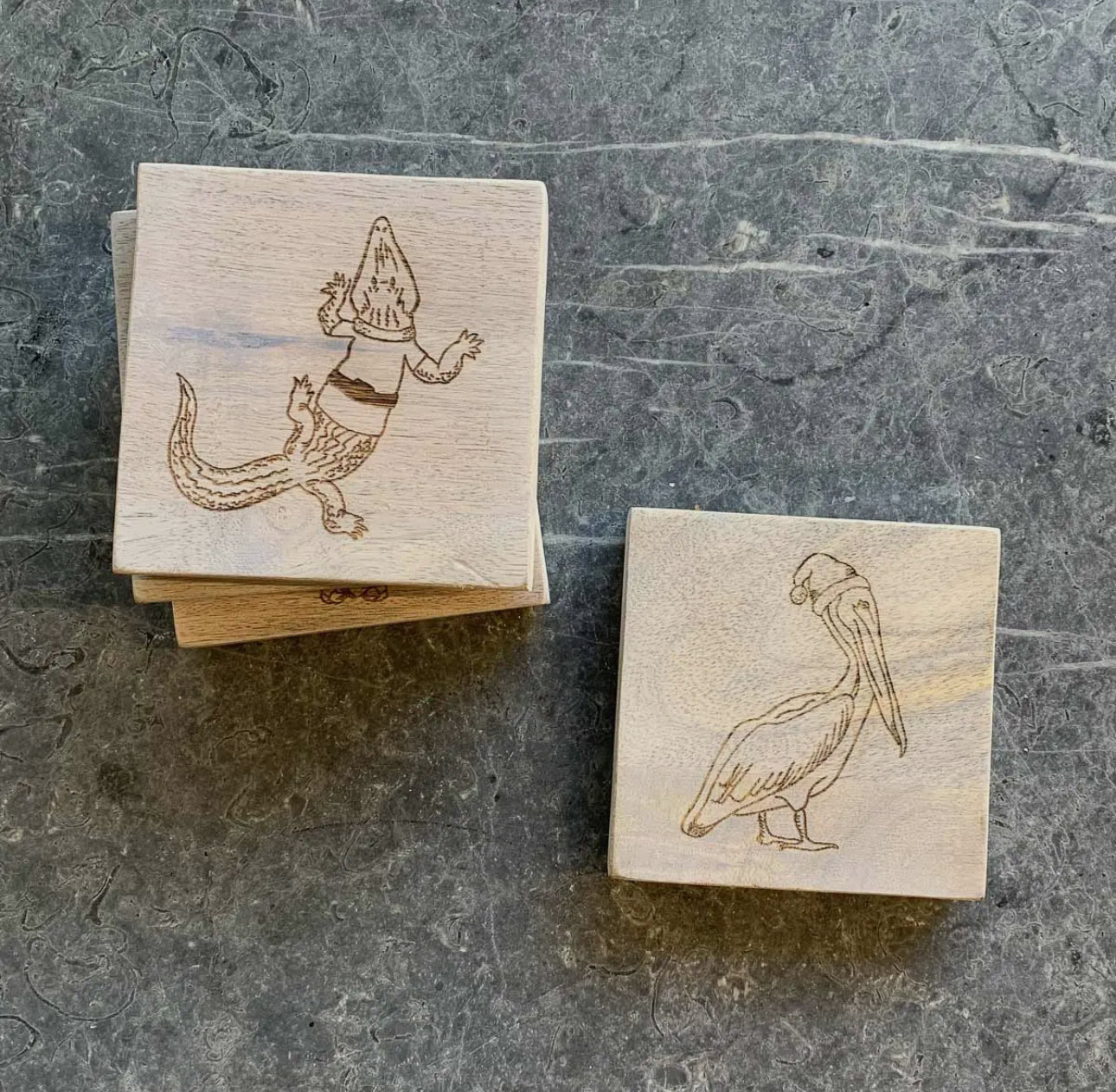 Cajun Joy Coasters Natural