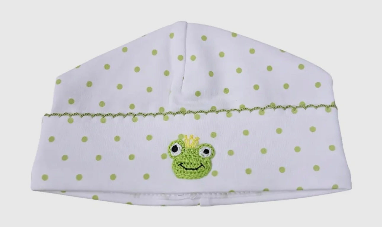 “Frog” Crochet - Unisex Baby Hat Pima Cotton