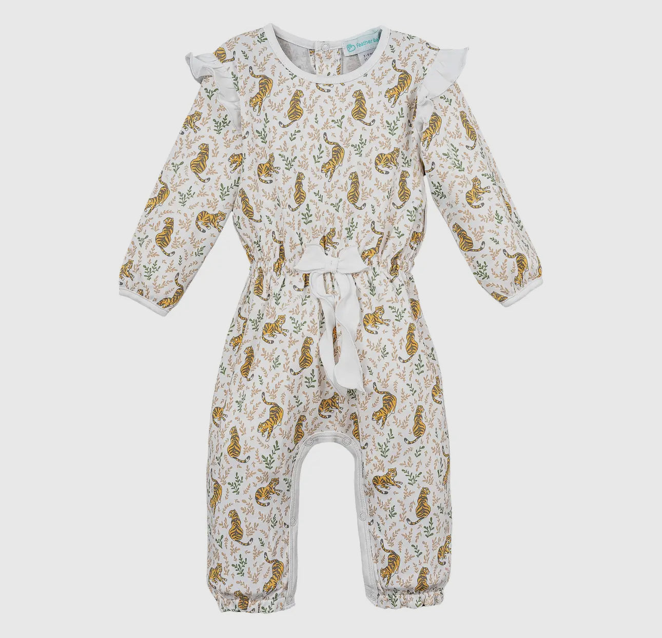 “Tigers” Waist Tie Romper
