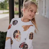Black & Gold Sequin Game Day Sweatshirt