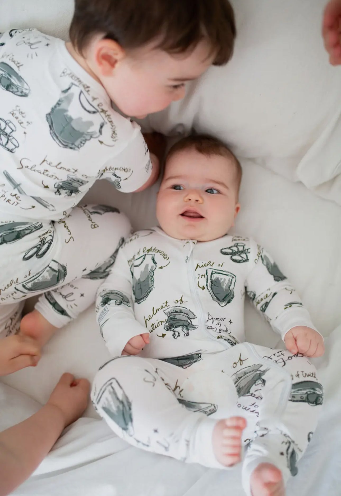 Armor of God White Pj Footless
Onesie Bamboo