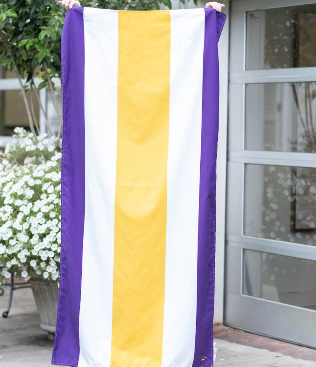 Santa Cruz Beach Towel Yellow/Purple 34x70
