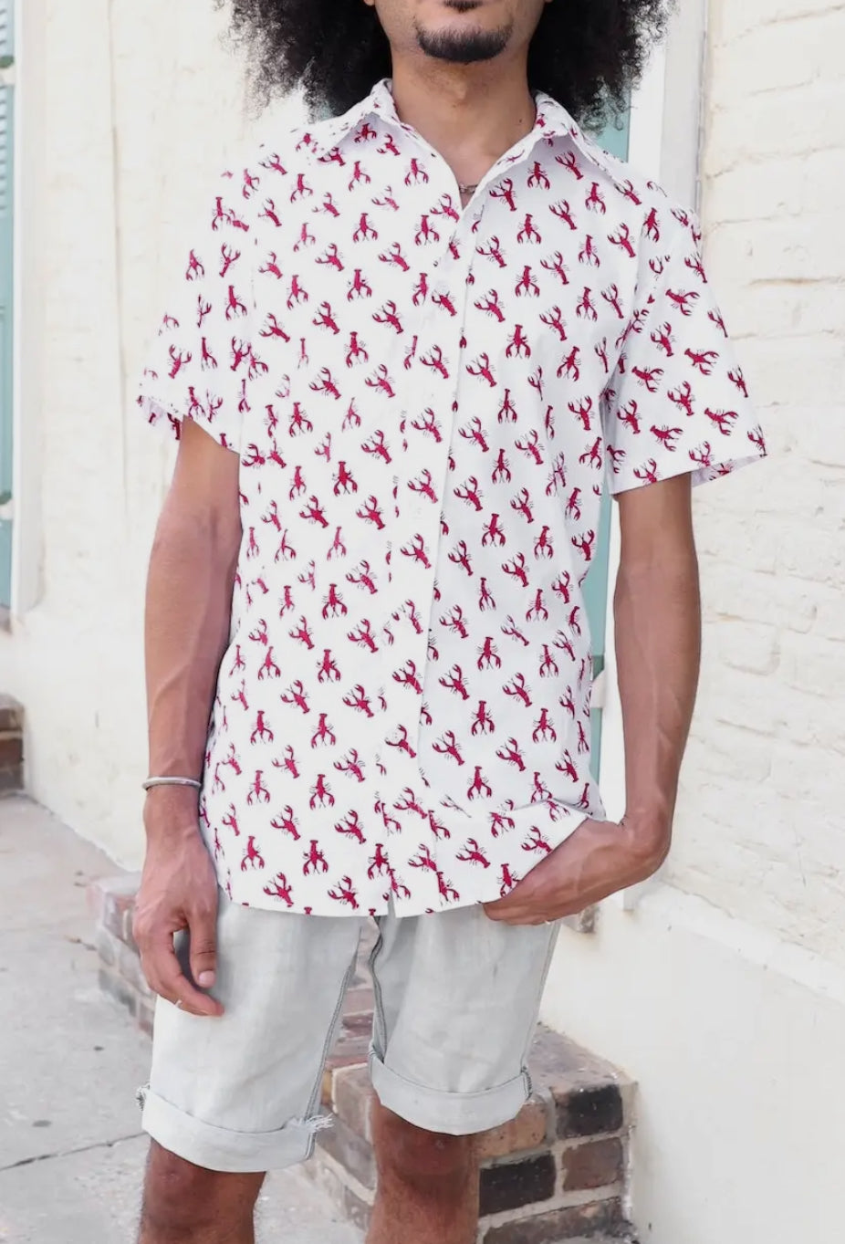 Crawfish Organic Cotton Men's Button
Down Shirt
