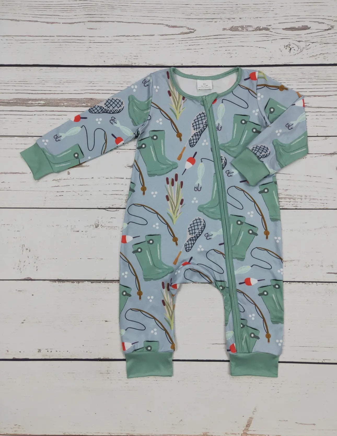 Baby Boy Fishing Pattern Zippy Sleeper