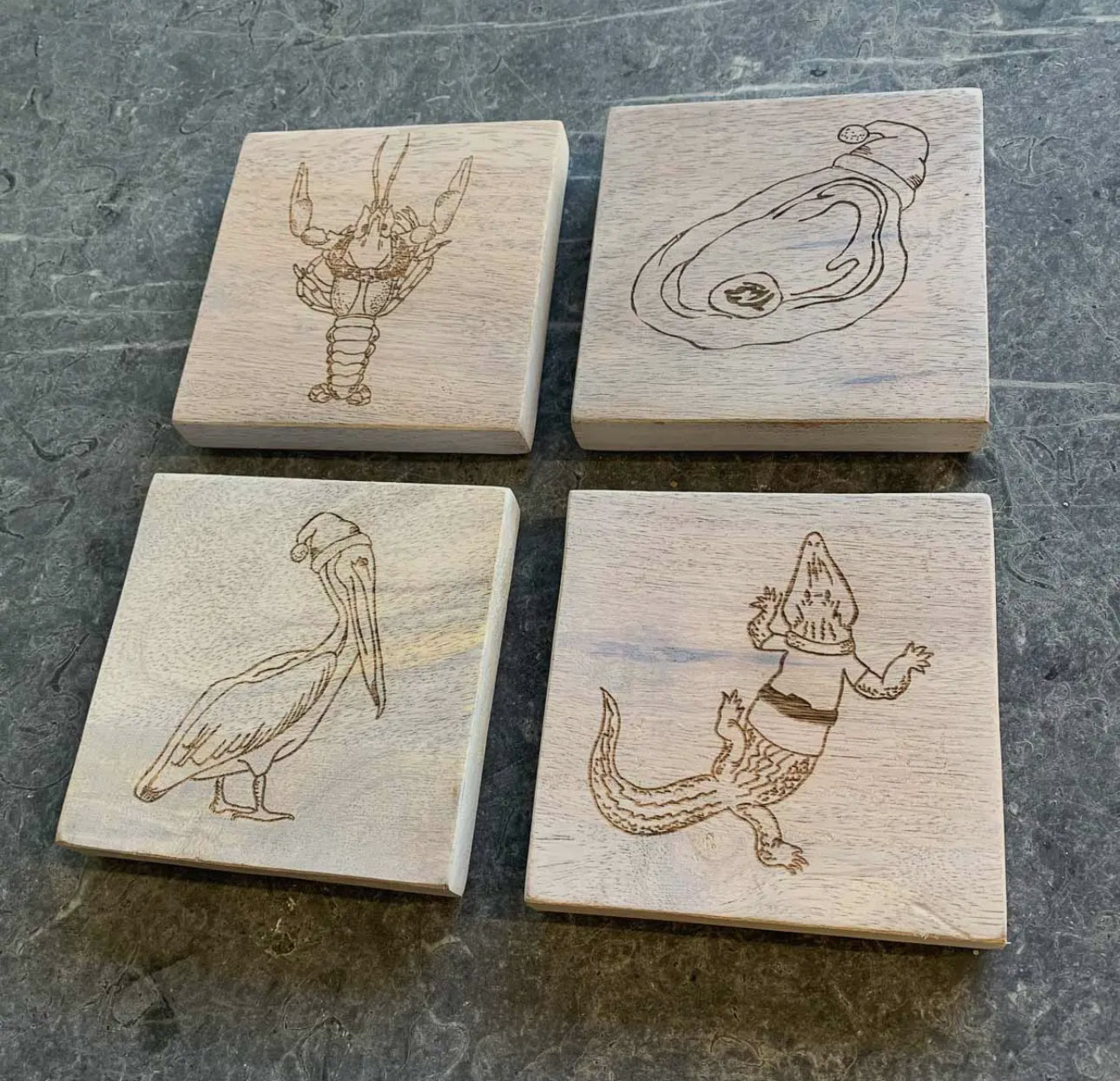 Cajun Joy Coasters Natural