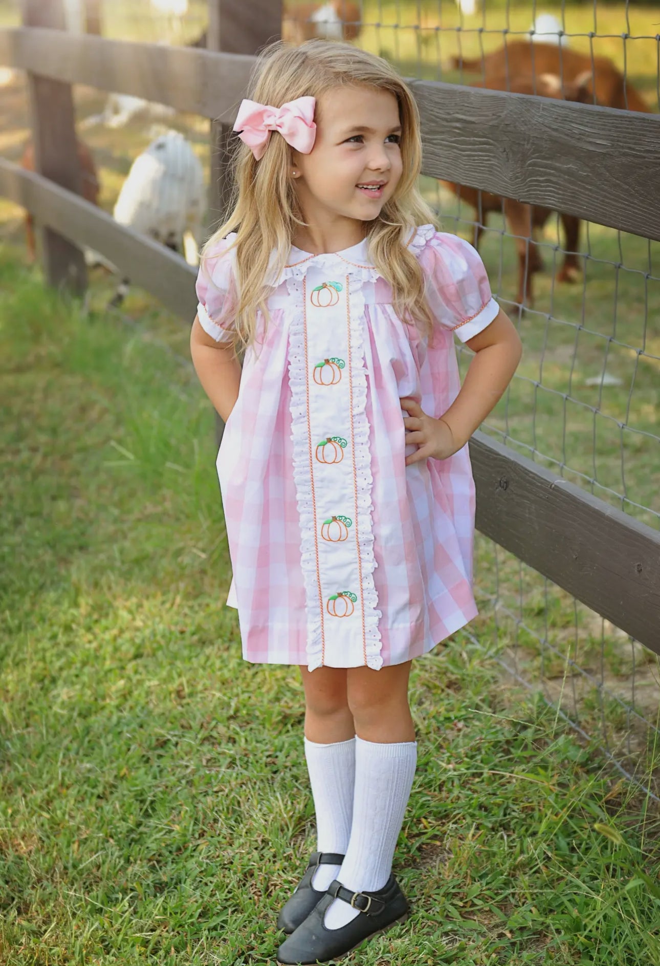 Proper Pumpkins Gingham- Pink