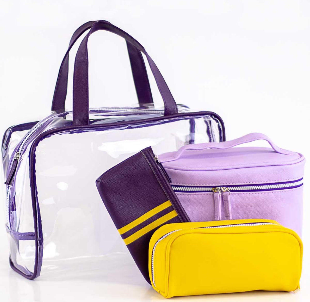 Livie Travel Gift Set in Purple & Yellow