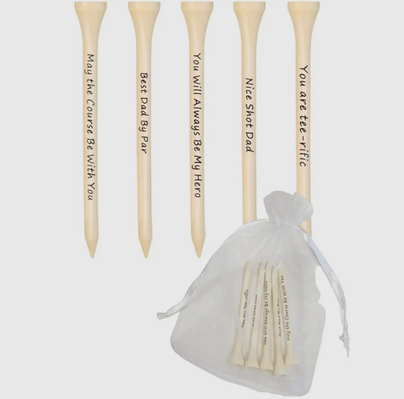 Golf Tees Gift Set of 5- Great Gift For Dad