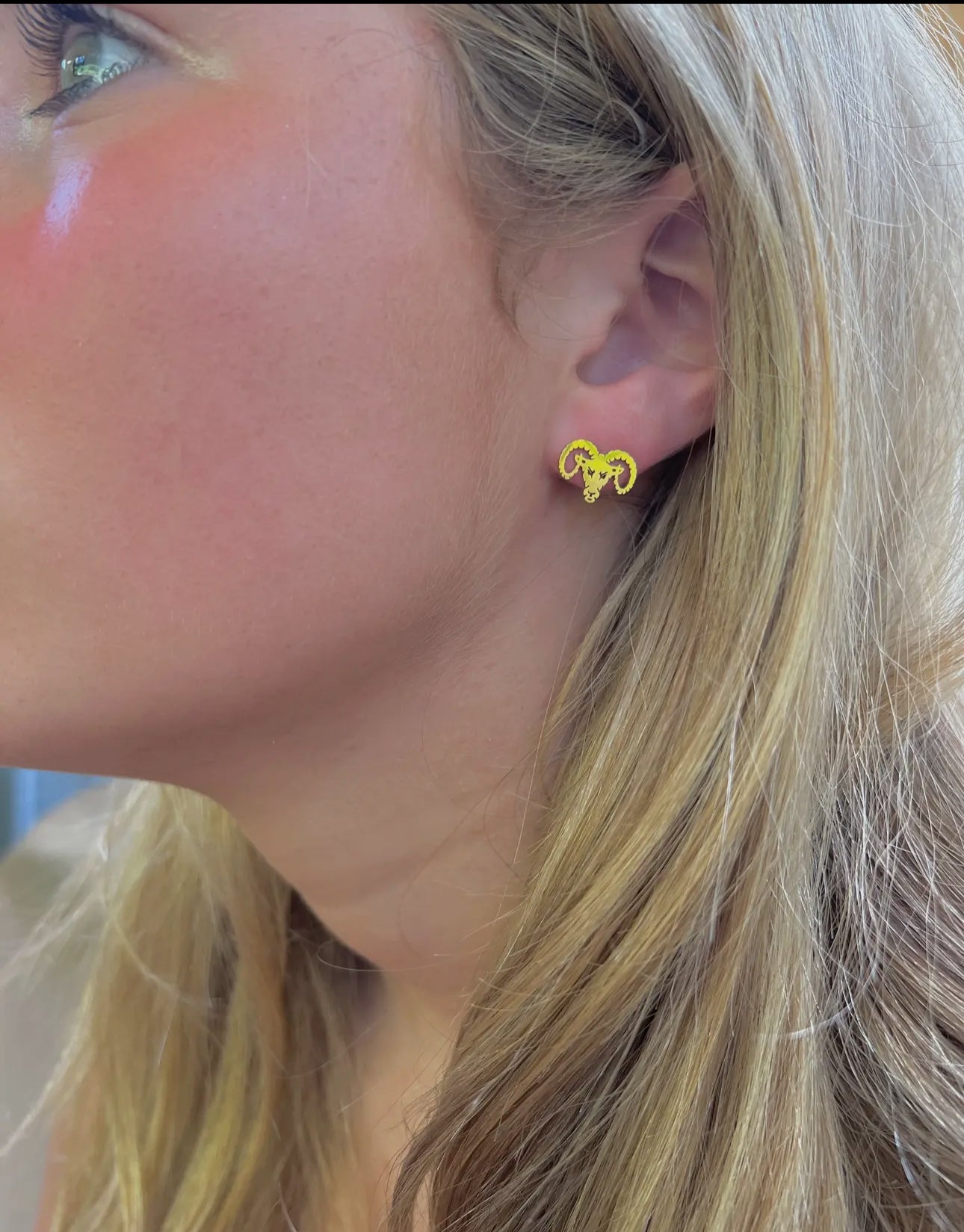 “Ram’s” Gold Stud- Earrings