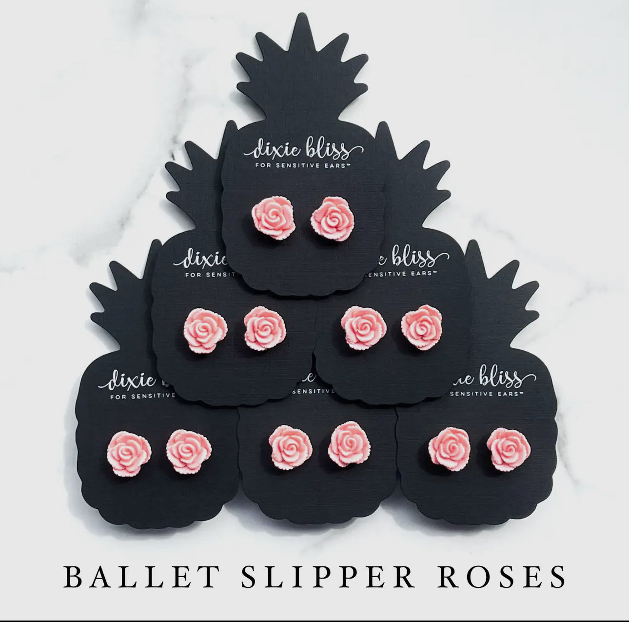 Ballet Slipper Roses- Earrings