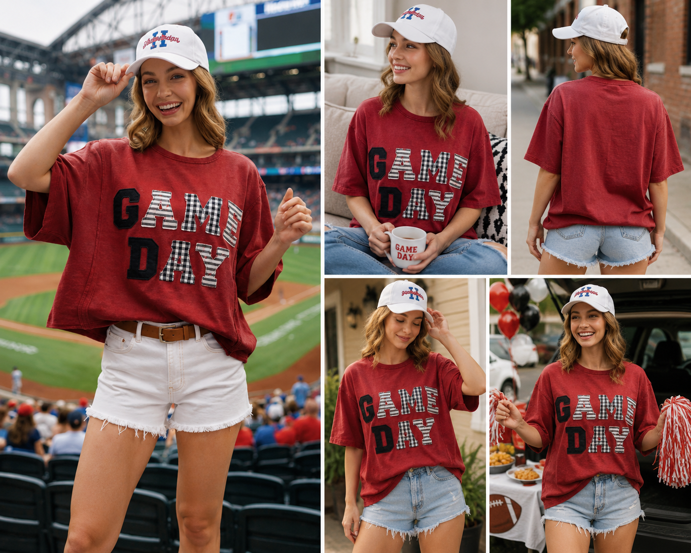 Game Day Washed Loose Fit Sweatshirt Top