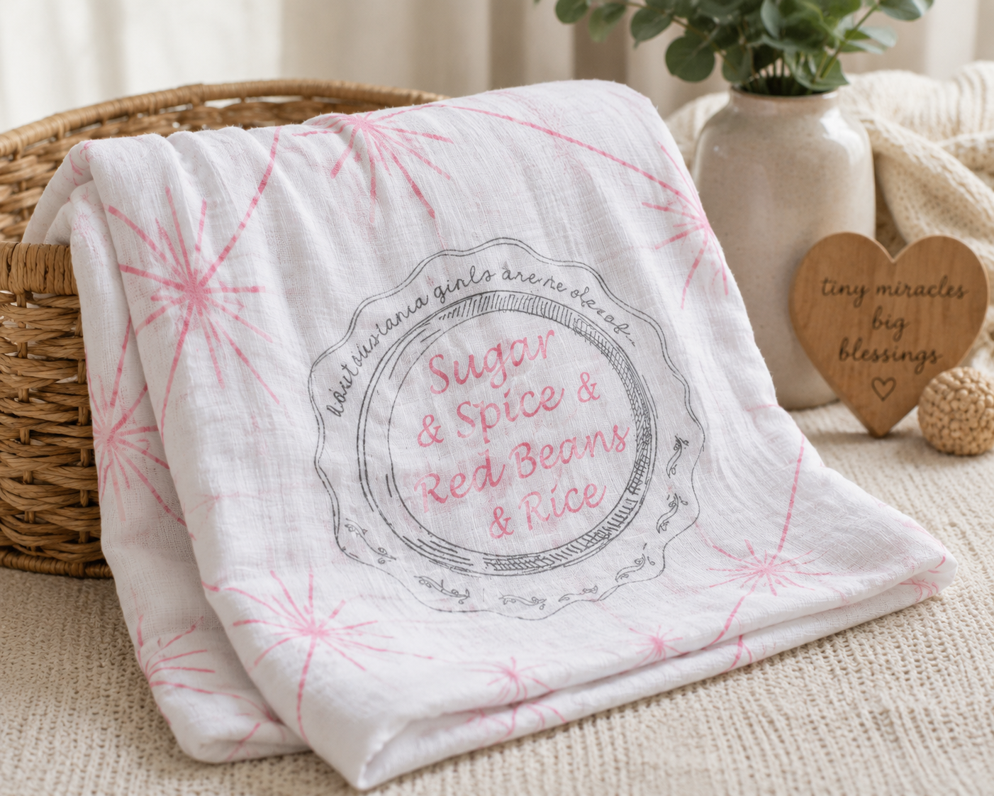 Louisiana Girls Swaddle Set