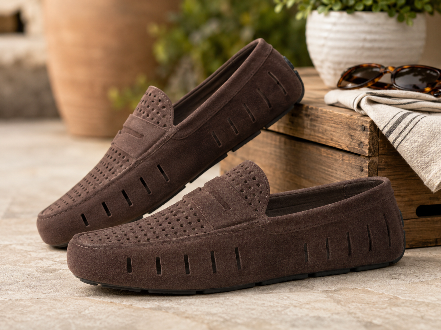 Mens Brown Vegan Suede Country Club 3.0