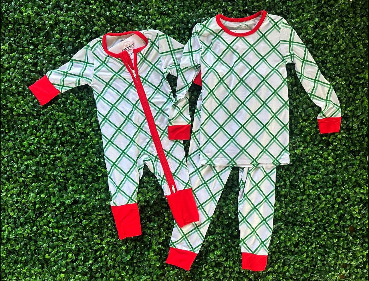 “Classic” Christmas Bamboo Zippy Pajamas