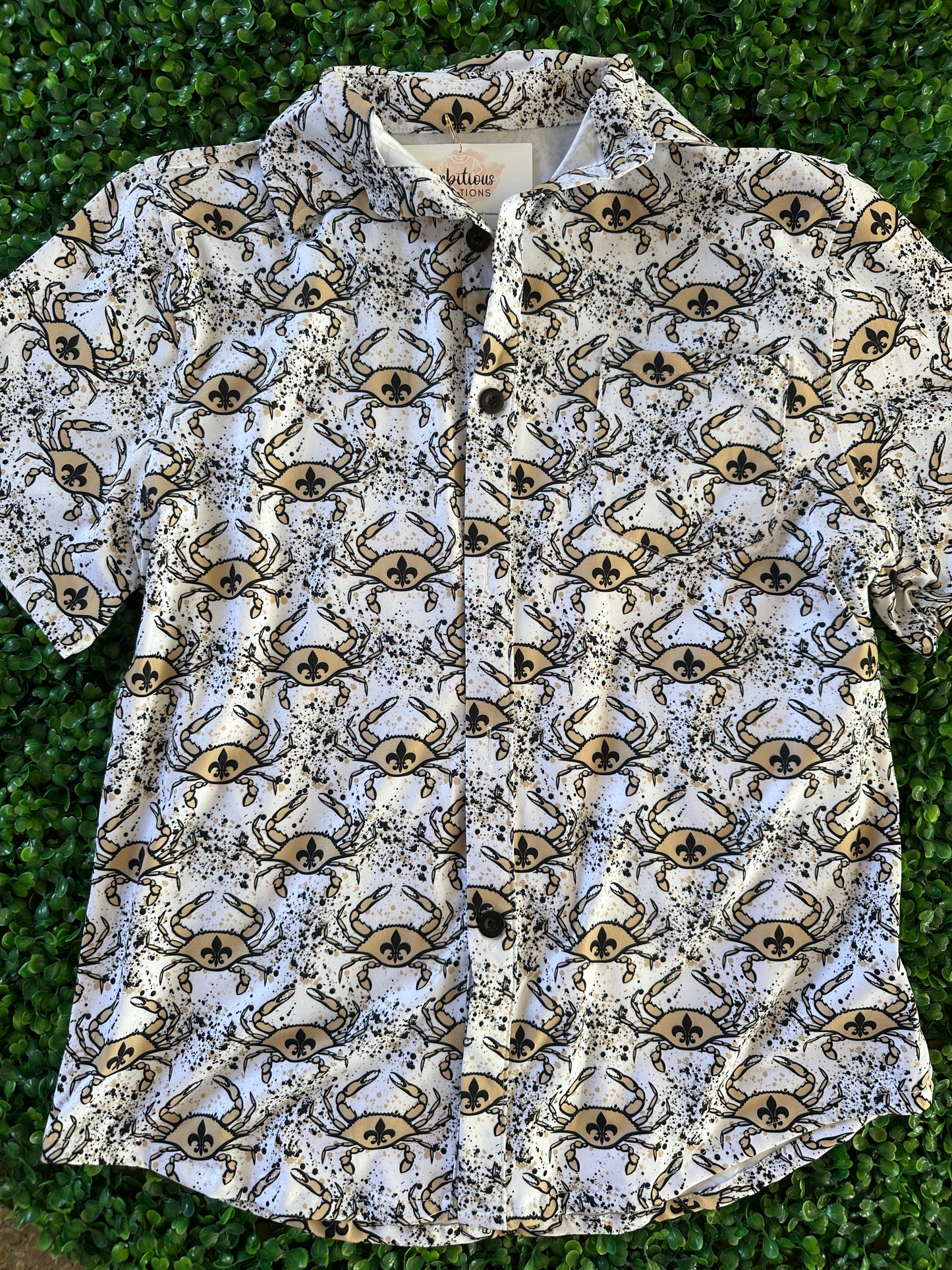 Men’s Crab/Saints Button Up