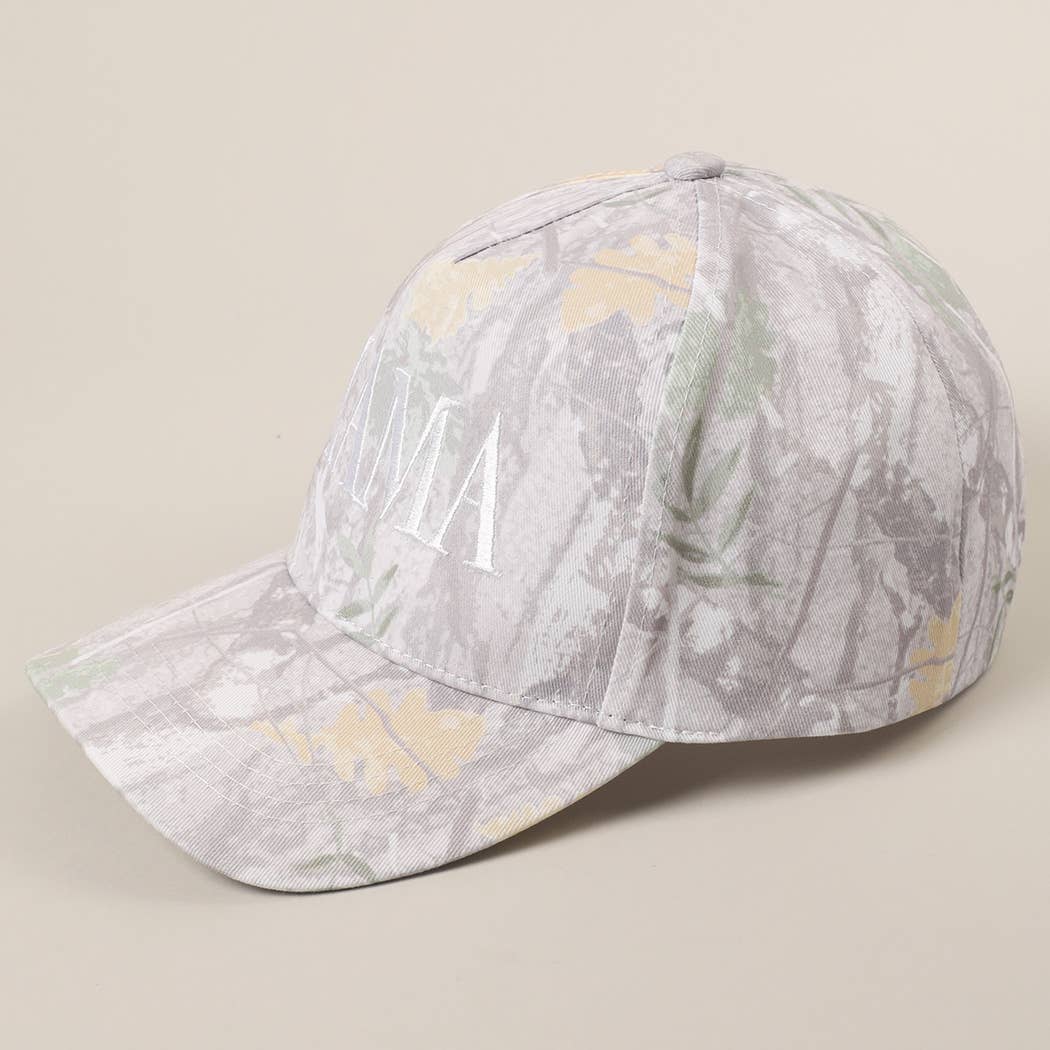MAMA Letter Embroidery Camo Trucker Hat