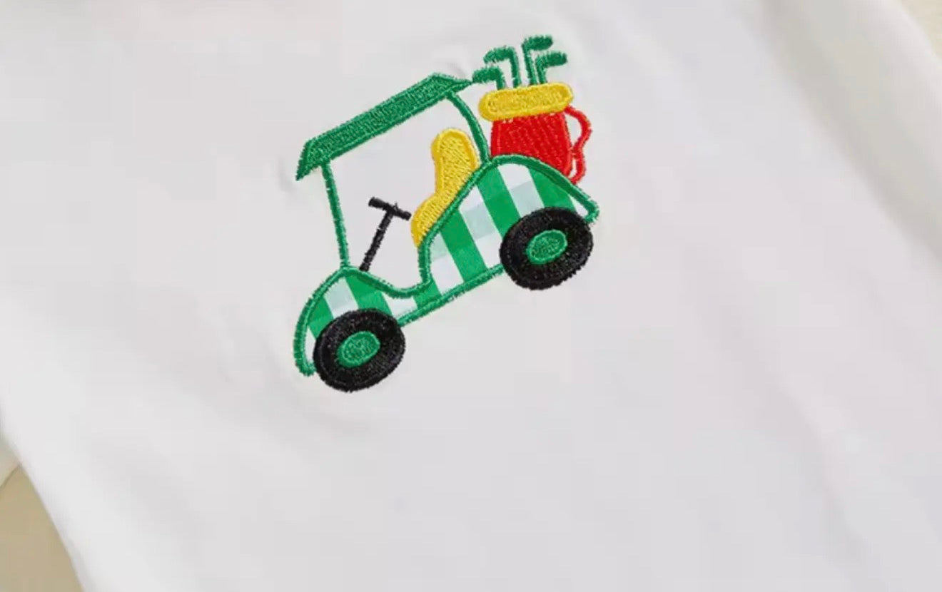 Baby and Toddler Boy Embroidered Preppy Golf Shorts Set