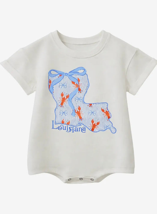 Louisiana Bow Crawfish Graphic Bubble