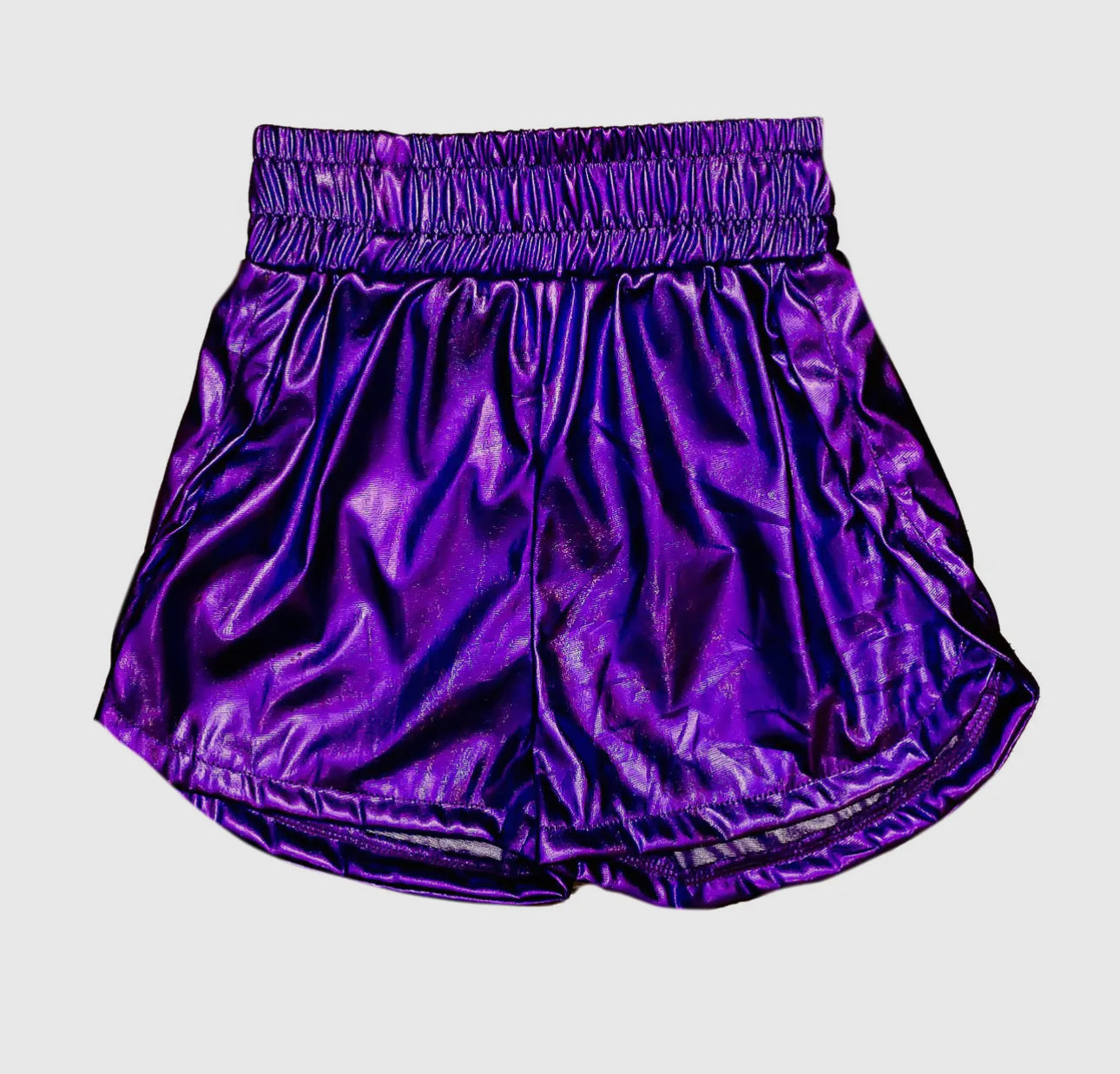 Purple Metallic Kid Shorts
