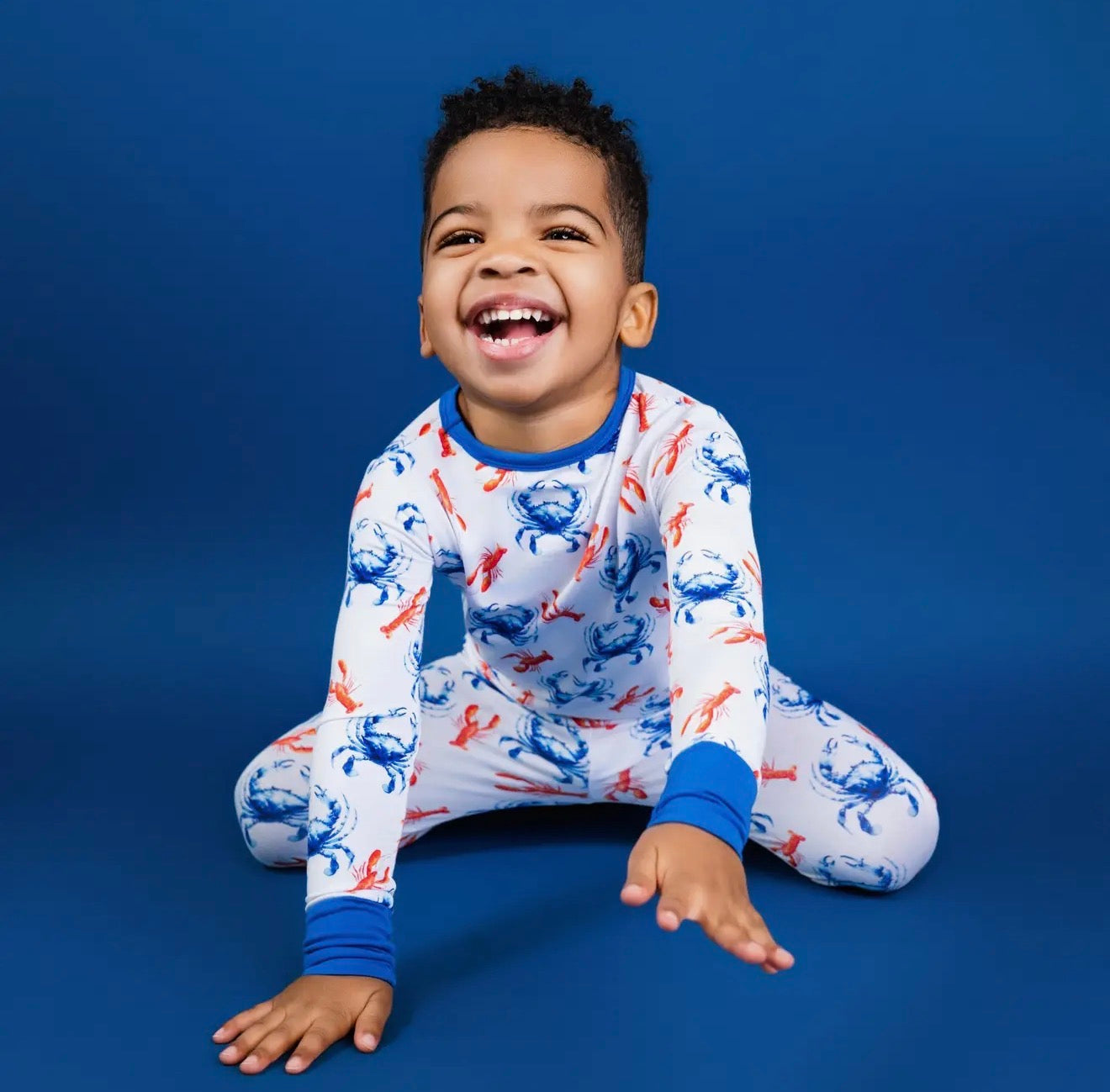 Crawfish and Crab Bamboo Two-Piece
Long Set