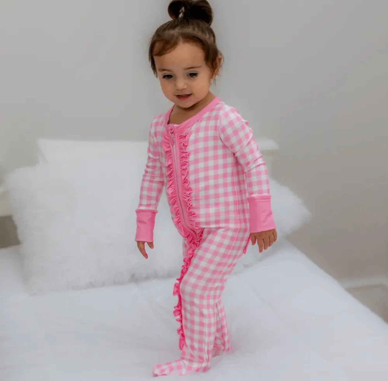 Infant & Newborn Girls Zippy - Pink Gingham