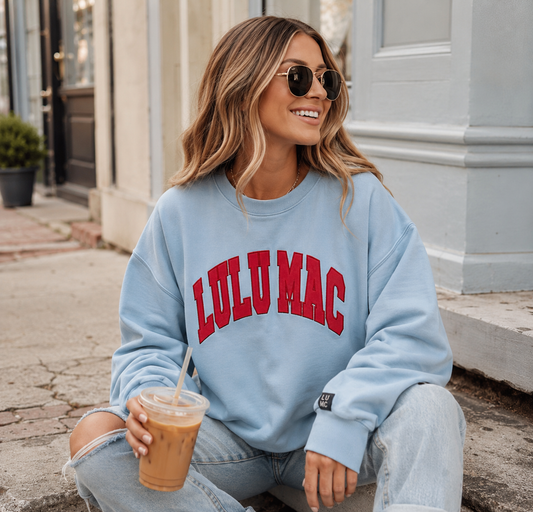 LULU MAC Sweatshirt- Blue/Red